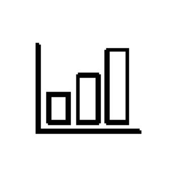 Pixel art bar chart statistic data information visualization analysis presentation diagram report vector