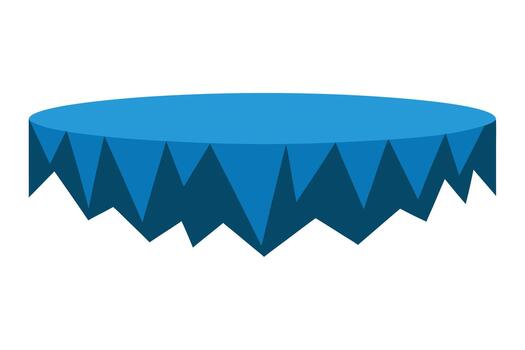 blue ice floe floating iceberg graphic element vector