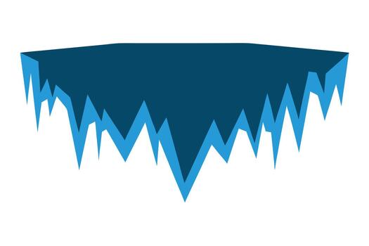Abstract iceberg design with blue colors and sharp edges vector