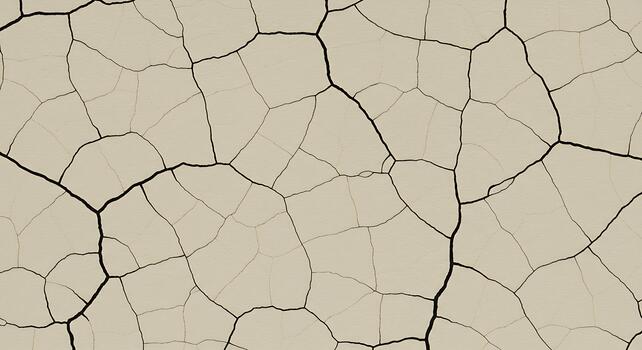 Abstract cracked earth pattern showcasing drought and desertification with irregular dry mud texture creating unique fissures photo