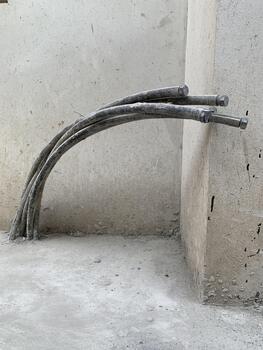 steel line beetling on floor background photo