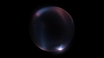 abstrakt boll med slät lutning av pastell blå och röd. 3d tolkning med mjuk dämpad färger visar en trogen rörelse liknar en plasma moln på svart bakgrund. perfekt för modern video