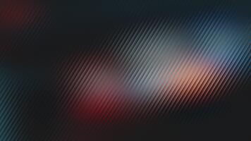 mörk abstrakt diagonal rader bakgrund med subtil röd blå och orange ljus gradienter skapande video