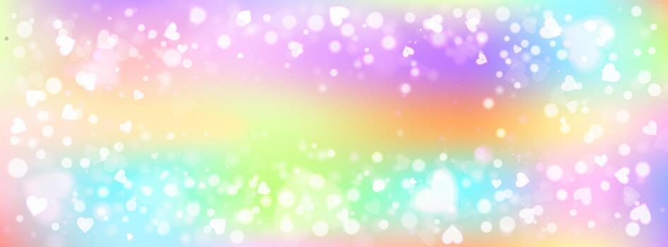 Nursery-friendly unicorn pattern with mild gradient and subtle sparkle. Pastel palette with cute elements and ample copy space. Stock illustration in baby style. vector