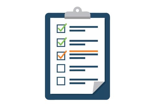 rastreo Progreso portapapeles Lista de Verificación ilustración para proyecto administración y tarea terminación vector