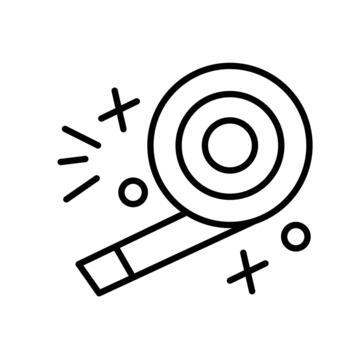 A simple illustration of a roll of tape with decorative elements. vector