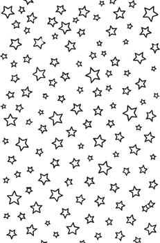 A whimsical and repeating pattern of hand drawn stars scattered across a clean white background evoking a sense of wonder and imagination vector
