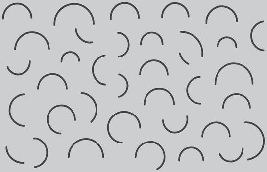 Abstract pattern of scattered black curved lines on a white background creating a dynamic and playful visual texture vector