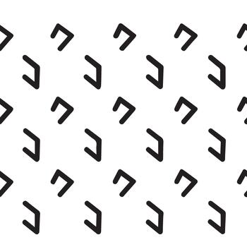 Abstract geometric pattern of repeating black angular shapes on a clean white background surface vector