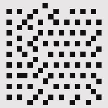 Abstract geometric pattern of scattered black squares on a white background creating a visually intriguing and modern design vector
