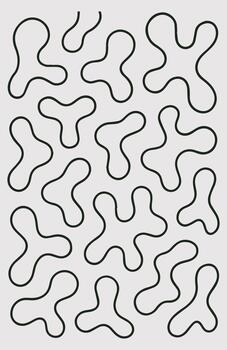 resumen orgánico gota formas con redondeado bordes arreglado en un repitiendo modelo creando un juguetón y caprichoso visual textura vector