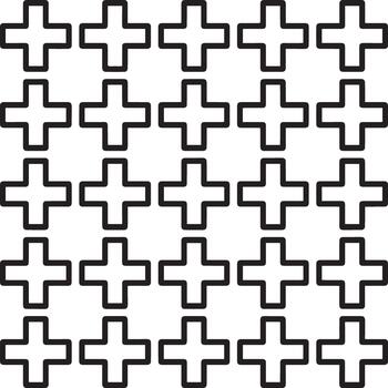 geométrico modelo de repitiendo negro cruzar formas en un blanco antecedentes con un sutil texturizado efecto vector