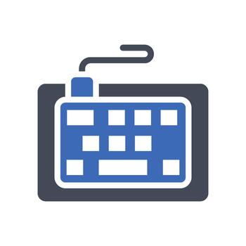 A computer keyboard icon on a white background vector