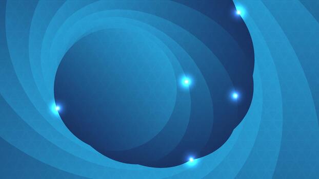 A modern blue tech background featuring layered circular shapes and glowing points, ideal for digital and futuristic design vector