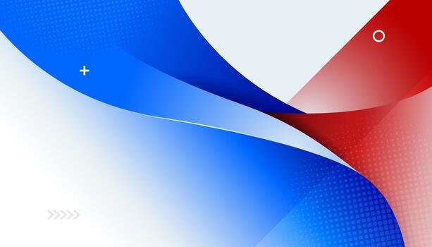 Modern blue and red abstract corporate background with smooth layered waves vector