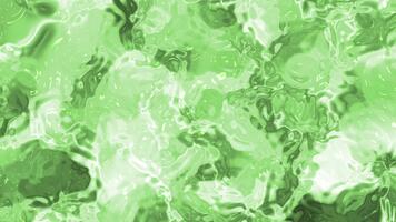 Abstracts Plastik Wasser A, Grün Flüssigkeit abstrakt Hintergrund mit fließend und reflektierend Oberfläche Bewegung im ein Schleife, Lager Königtum. video