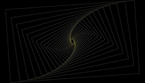 Abstract Twisted Geometric Square Line Pattern vector