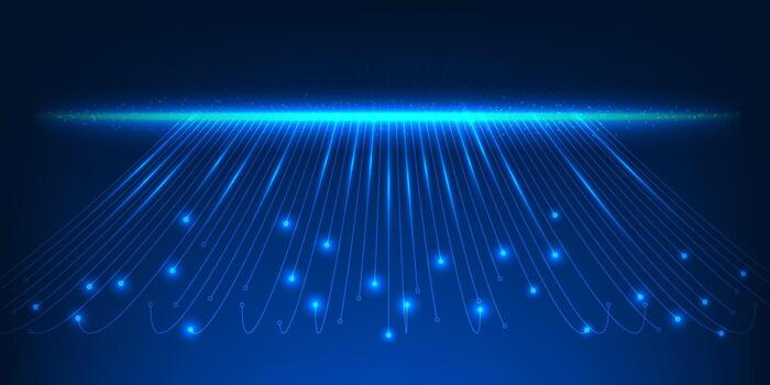 grande datos fluir fondo, tecnología líneas red, digital información distribución, futurista tecnología concepto, datos corriente ilustración vector