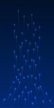 Quantum Data Flow Visualization, High-Speed Information Beam, Light Particle Stream, Abstract Processing Background for Quantum Computing, AI Data Acceleration, Futuristic Technology Concept vector