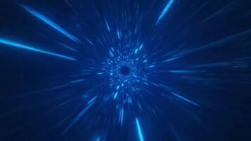 dynamisk hyperspace resa med neon ränder, en trogen portal animering den där är perfekt för sci-fi begrepp och teknologi presentationer video