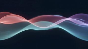 astratto fluente leggero onde creare un' dinamico, moderno sfondo per tecnologia e attività commerciale presentazioni con vivace colori e liscio movimento video