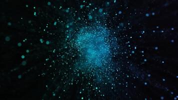 dynamisk kricka explosion av ljus mot mörk bakgrund, perfekt för teknik, innovation, eller trogen teman, gnistbildning undra och fantasi video