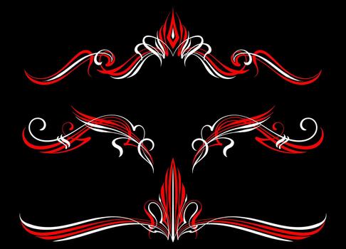 Minimalist tribal pinstripe featuring clean strokes and dynamic shapes. Ideal for custom graphics, vehicle styling, stickers, and modern design. vector