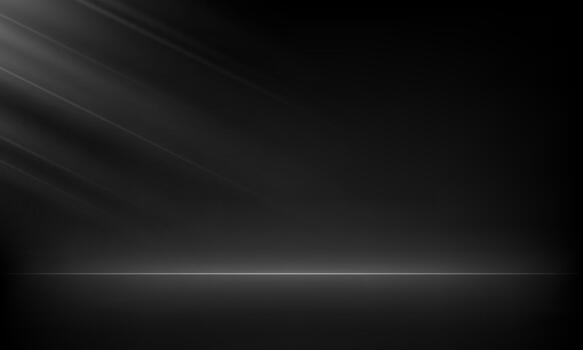 Black studio background. Empty room with light effect. Space for selling products on the website. illustration. vector