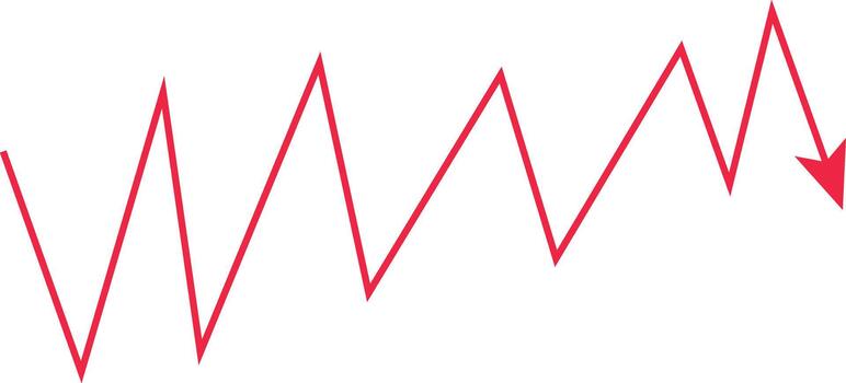 graph with arrow. business line graph with arrow transparent background vector