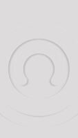 Clean white abstract background with gently rotating neomorphism circle shapes. This simple minimalist geometric vertical background is full HD and a seamless loop. video
