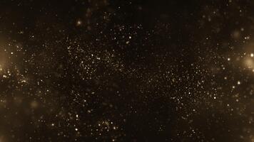 lusso astratto sfondo animazione con luccicante brillante oro particelle. Questo d'oro premi cerimonia o talento mostrare movimento sfondo animazione è pieno HD e un' senza soluzione di continuità ciclo continuo. video