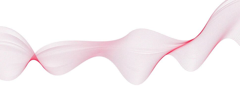 A wave pattern in pink on a white background vector