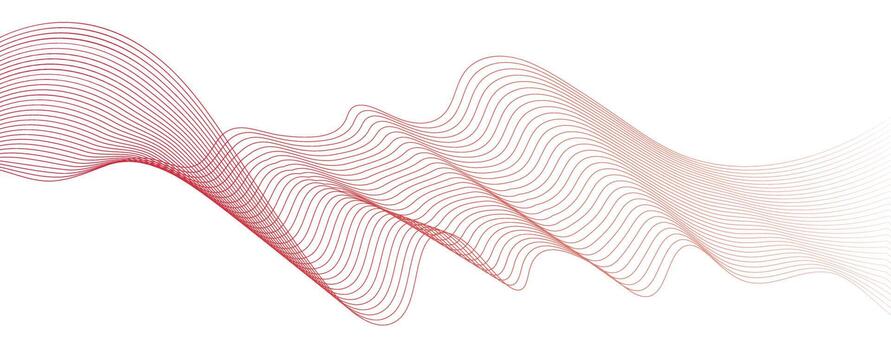 A wave pattern in red and white vector
