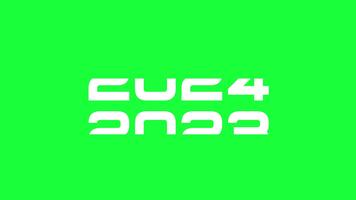 2026 text animation. Animation for the Happy new year 2026 Green Background for Chroma Key Use. video