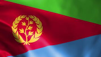flagga av eritrea. 4k animerad bakgrund. eritrea vinka flagga 4k video