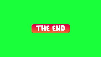 The end text animation. 4k animation for the word Friday. Green Background for Chroma Key Use. video