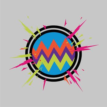 Abstract Colorful Explosion Splatter Graphic Design vector