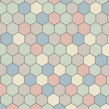 sin costura geométrico hexagonal modelo con pastel colores antecedentes vector