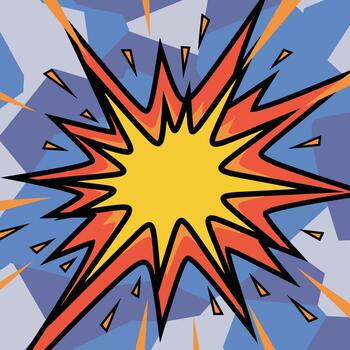 explosión gráfico muy lleno hacia fuera en un texturizado antecedentes vector