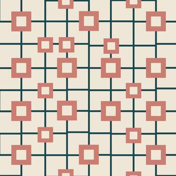 retro geométrico modelo con cuadrícula y líneas vector