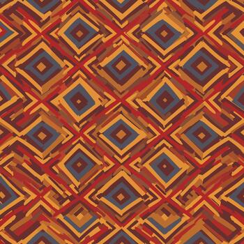 An abstract pattern with red, blue and orange squares vector