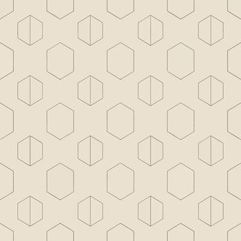 A beige and gray hexagon pattern background vector