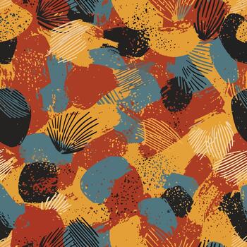 resumen sin costura modelo con resumen formas y colores vector