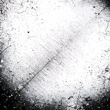 Grungy distressed background with scratches and splatters, black and white texture for grunge design elements vector