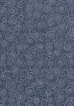 intrincado arremolinándose modelo en sombras de azul y blanco crea un dinámica textil diseño. vector