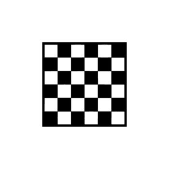 A clean and minimalist abstract representing a simplified chess board pattern with alternating squares vector