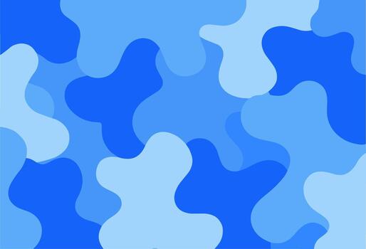 resumen fluido gota modelo en múltiple sombras de azul ilustración vector