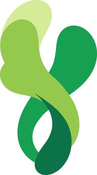 Abstract Fluid Green Shape Design Element for Modern Logo Creation vector