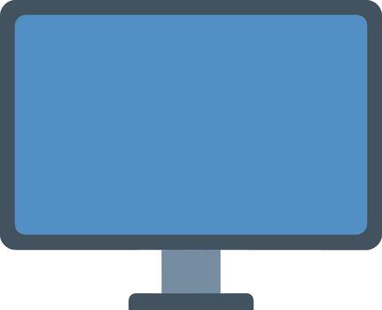 Simple Flat Illustration of Monitor Display Screen for Desktop Computer vector