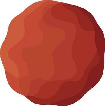 Simple Flat Style Gradient Sphere Element Earthy Tone Blob Shape vector